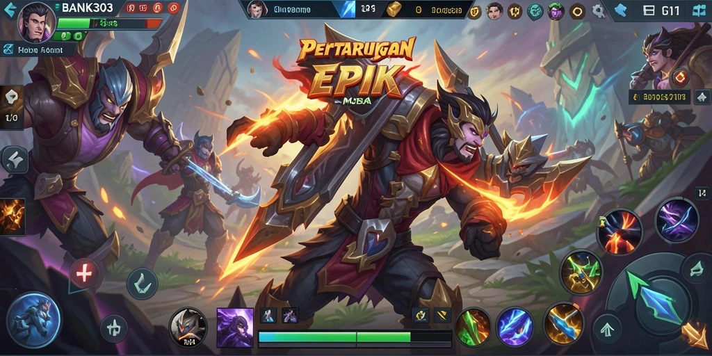 Tampilan gameplay seru dan strategi dalam BANK303.