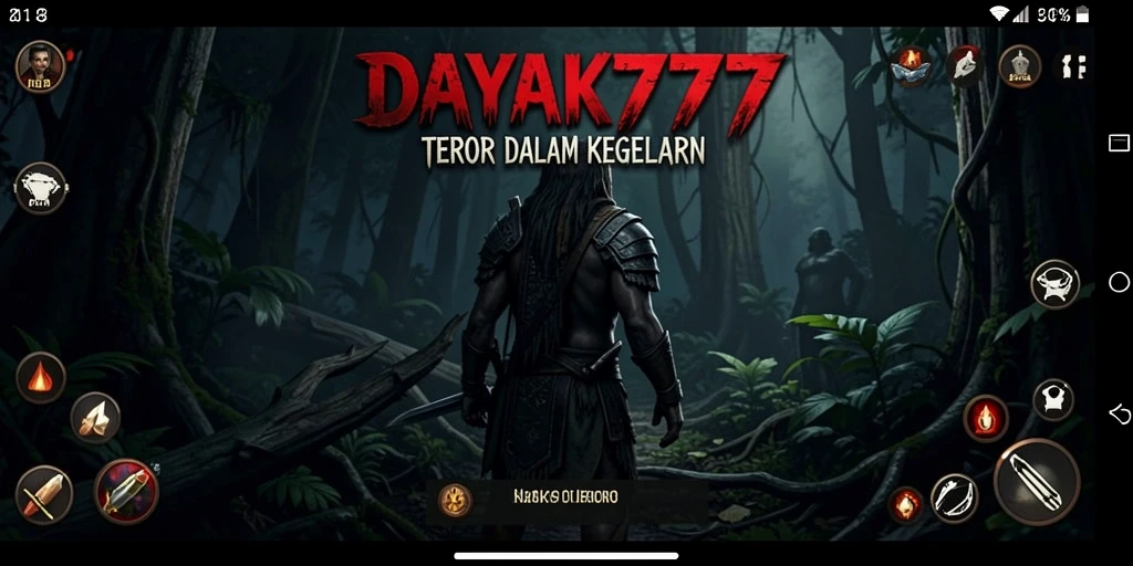 Tangkapan layar dari gameplay DAYAK777 yang menampilkan momen menegangkan.