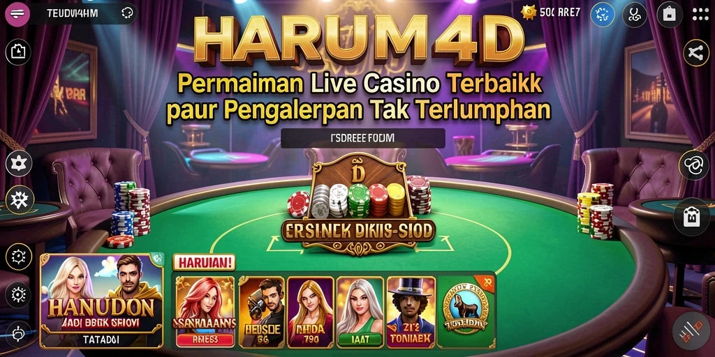 Tampilan menawan dari gameplay Live Casino di HARUM4D.