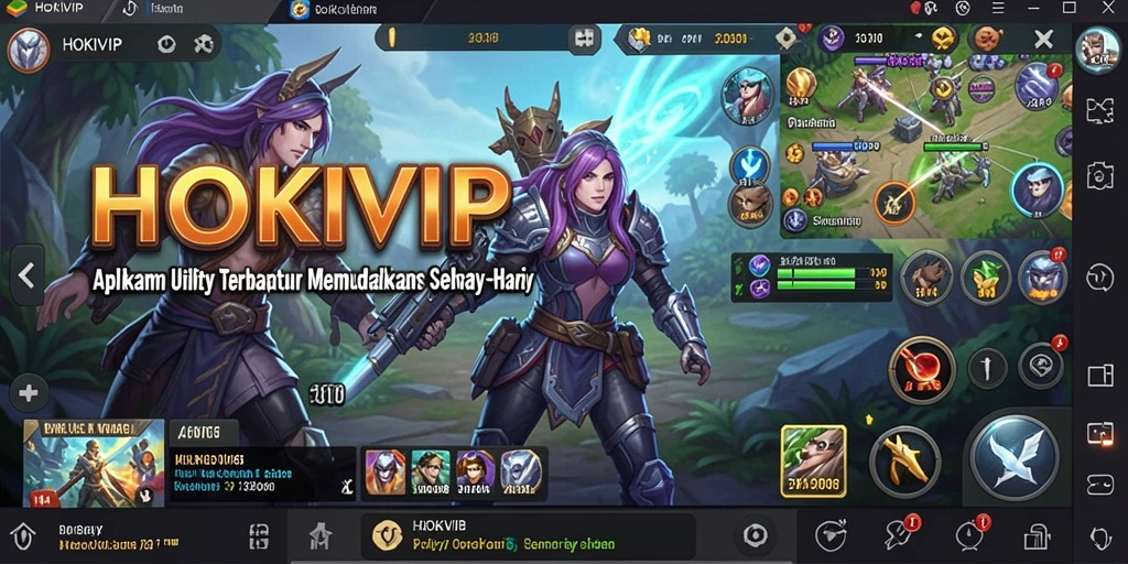 Screenshot utama HOKIVIP menampilkan antarmuka aplikasi yang interaktif dan informatif.