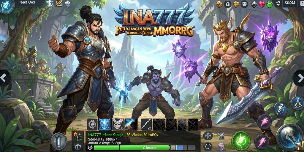 Tampilan gameplay seru dengan pertarungan epik di dunia fantasi.