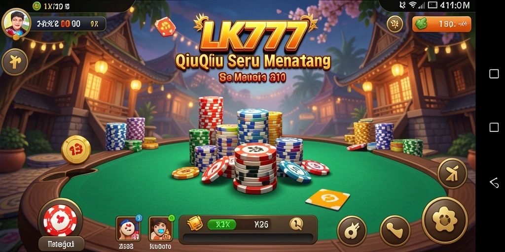 Screenshot gameplay LK777 menunjukkan keseruan bermain QiuQiu.