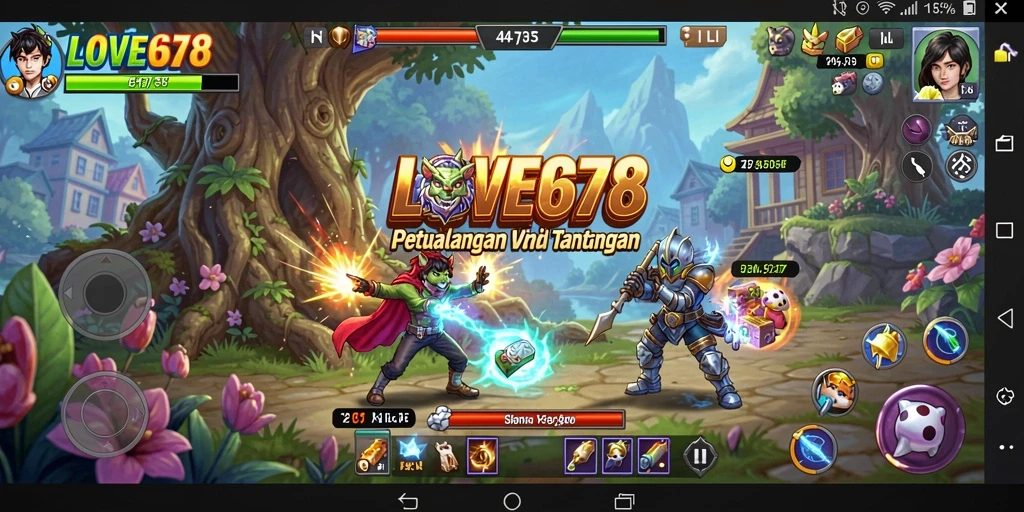 Tampilan gameplay seru dari LOVE678 dengan tantangan arcade.