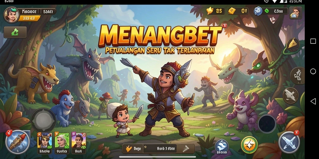 Tampilan gameplay <strong>MENANGBET</strong> yang menegangkan dan penuh petualangan.