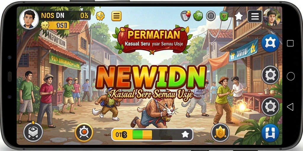 Screenshot gameplay NEWIDN yang menunjukkan aksi seru dan tantangan yang menarik.