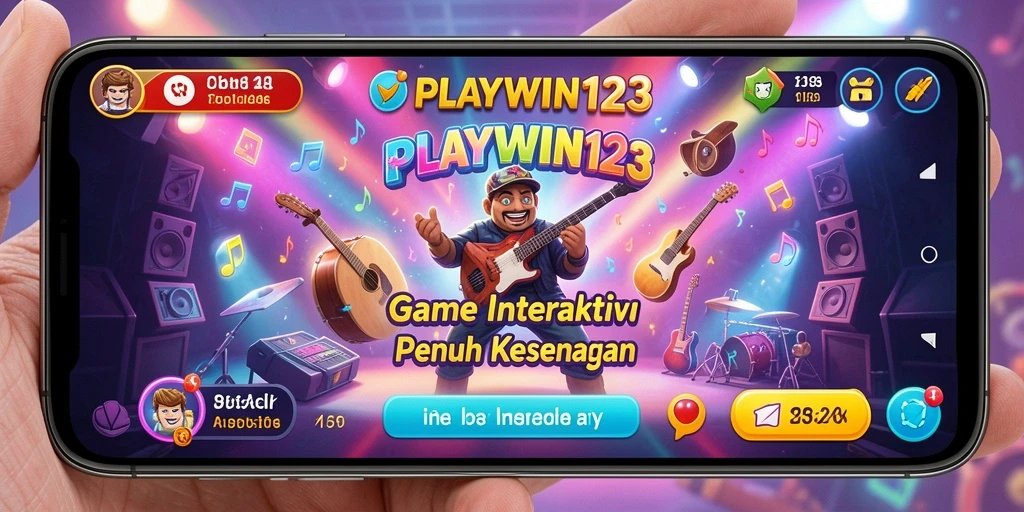 Screenshot gameplay <strong>PLAYWIN123</strong> menunjukkan momen seru bermain musik.