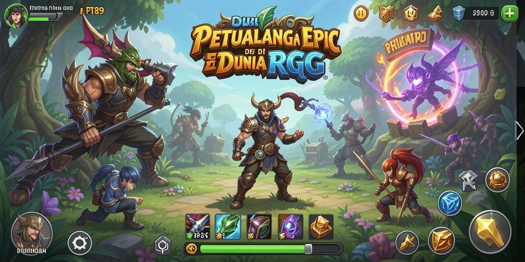 Tampilan gameplay PT89 dengan pertarungan seru di dunia fantasi.
