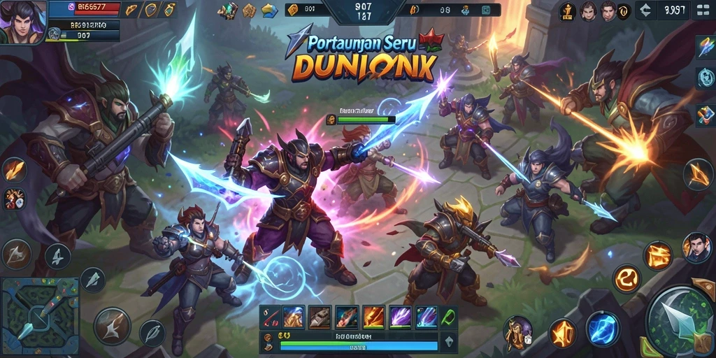 Tangkapan layar gameplay RP6677 yang menampilkan pertarungan seru antara karakter.