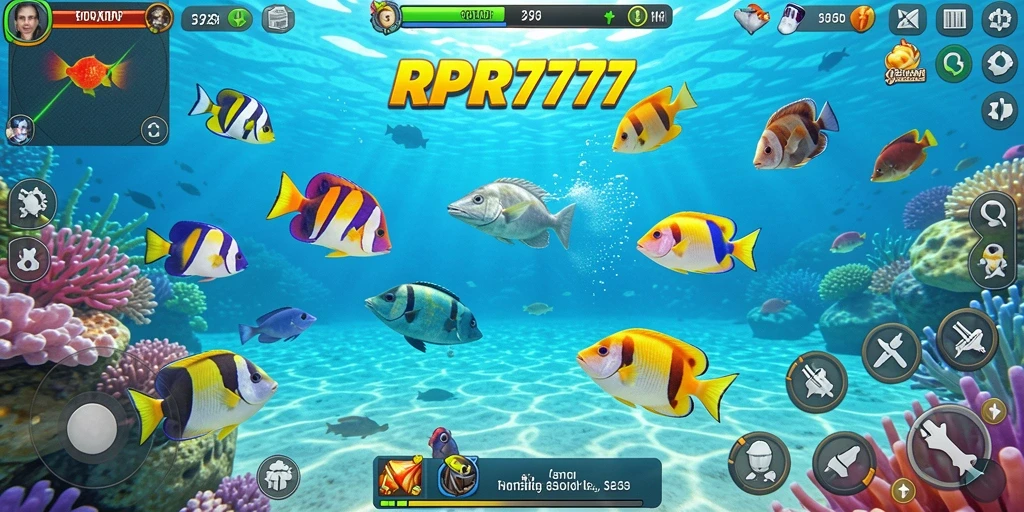 Tampilan gameplay RPRP777 dengan aksi Tembak Ikan yang mendebarkan.