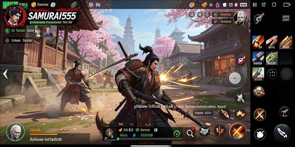 Tampilan antarmuka pengguna dari <strong>SAMURAI555</strong> yang modern dan intuitif.