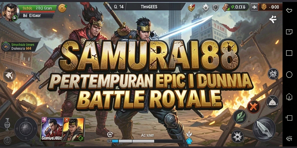 Tampilan gameplay intens dari SAMURAI88 dalam pertempuran Battle Royale.