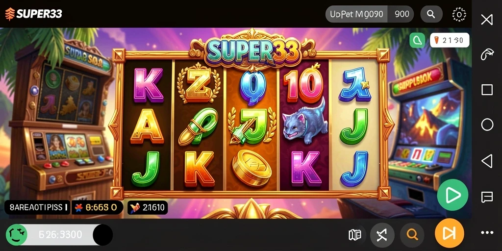Screenshot utama SUPER33 menampilkan gameplay slot yang menarik dan mengasyikkan.