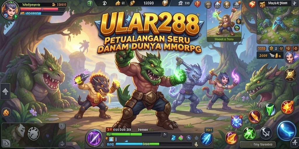 Tampilan utama gameplay ULAR288 dengan petualangan MMORPG yang intens.
