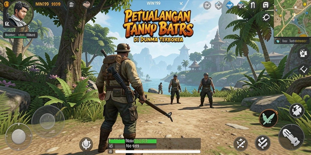 Gameplay WIN199 menampilkan eksplorasi dunia terbuka yang luas.