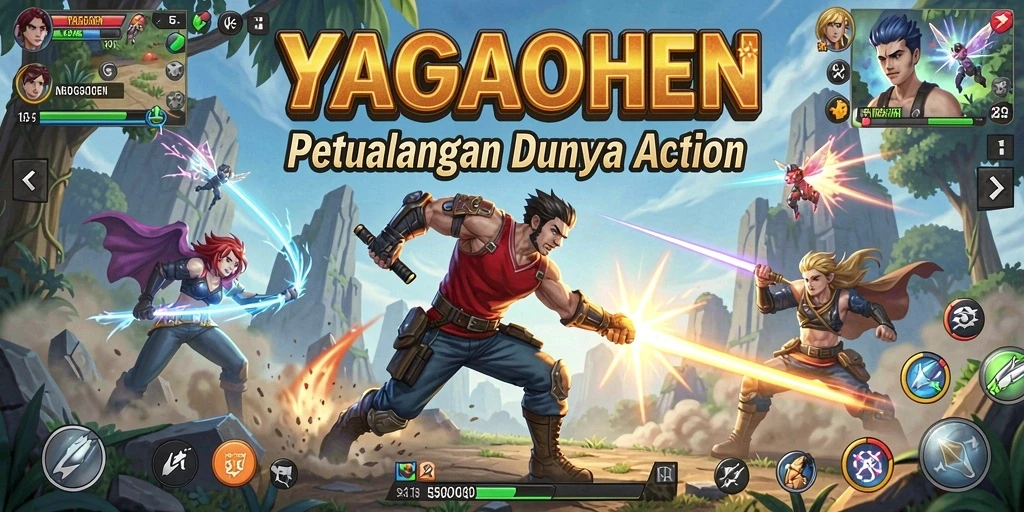 Screenshot gameplay YAGAOHEN dengan aksi seru dan grafis menawan.